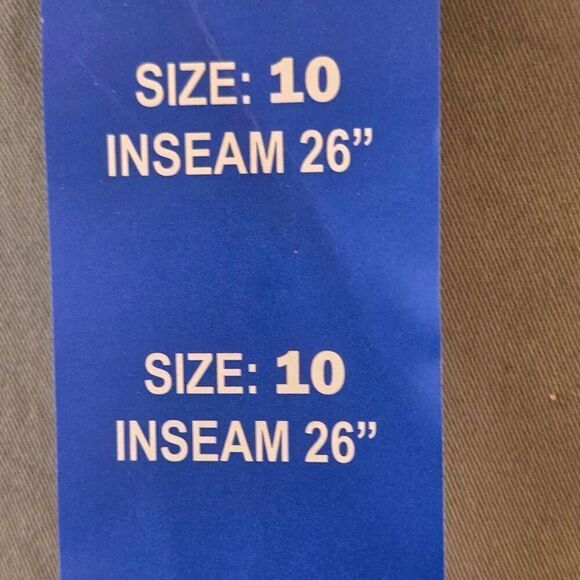 NWT Gloria Vanderbilt Womens Green Pullon Crop Length Pants Size 10 - Picture 5 of 10